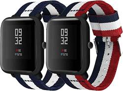 Chainfo Uhrenarmband kompatibel mit Polar Vantage M Watchband Nylon Sport Outdoor (22mm, Pattern 1+Pattern 2) von Chainfo