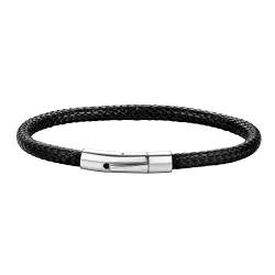 ChainsHouse Lederarmband aus Edelstahl 5mm breit 20cm lang Armband für Herren von ChainsHouse