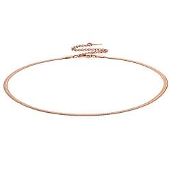 ChainsHouse Schlangenkette in Rosegold 3mm breit 32cm lang Choker Halskette in Schlange Symbol Design Minimalisitische Halskette für Ehefrau Mama von ChainsHouse