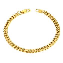 ChainsHouse Vergoldet Armskette herren Damen Armschmuck 21CM lang Armbänder herren für Damen und Herren von ChainsHouse