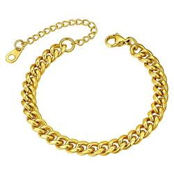 ChainsHouse gold Armskette herren Damen Armschmuck 21CM lang Armbänder herren für Damen und Herren von ChainsHouse