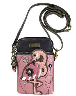 Chala Crossbody Handy Geldbörse | Mehrfarbige Damen-Handtaschen mit verstellbarem Riemen, rosa (glitter pink), 5" x 7.5" x 1" von Chala Group