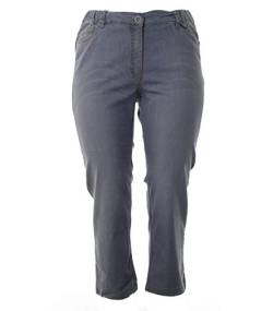 Chalou Damen Marken Hose Jeans für mollige Stretch große Größen in Grau, Hosengröße:48 von Chalou