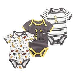 Chamie Baby Kleidung Kurzarmbody 98 Kurzarm Bodys FüR Jungen Und MäDchen Body Baby MäDchen Strampler Babysachen Neugeborenen Set Baby Geschenk von Chamie