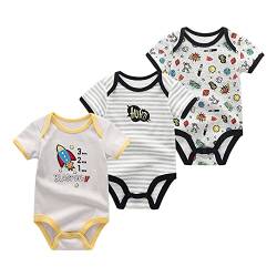 Chamie Baby Kleidung Kurzarmbody 98 Kurzarm Bodys FüR Jungen Und MäDchen Body Baby MäDchen Strampler Babysachen Neugeborenen Set Baby Geschenk von Chamie