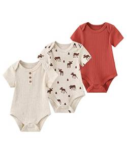 Chamie Baby Kleidung Kurzarmbody 98 Kurzarm Bodys FüR Jungen Und MäDchen Body Baby MäDchen Strampler Babysachen Neugeborenen Set Baby Geschenk von Chamie