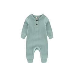 Chamie Baby Romper Newborn Knitted Jumpsuit Long Sleeve Baby Boys Girls Footless One-Piece Suit 0-24 Months,1 Pcs,Green von Chamie