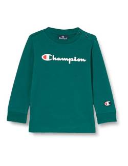 Champion Baby-Jungen Legacy American Classics Td-L-s Crewneck Logo Langarmshirt, Grün Avt, 12 Monate von Champion