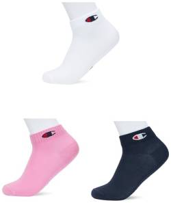 Champion Core Socks 3PP Quarter, Pink (Fuchsie), 43-46 EU (9-10.5 UK) Unisex - Erwachsene -FW23, Rosa (Fucsia) von Champion