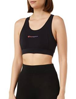 Champion Damen Athletic C Quick Dry Small Logo Sport BH, Nero, L von Champion