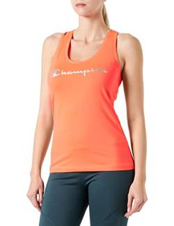 Champion Damen Athletic C-tech Quick Dry Metallic Logo Unterhemd, Erdbeerrose, S EU von Champion