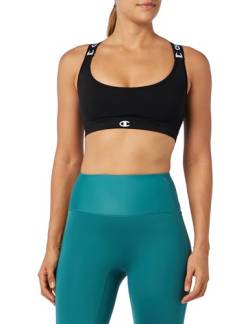 Champion Damen Athletic Sportbras W-Stretch Jersey Removal Cups Sport-BH, Schwarz, L von Champion