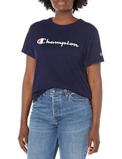 Champion Damen Klassisches T-Shirt, Athletic Navy-y08113, Mittel von Champion