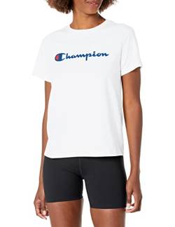 Champion Damen Klassisches T-Shirt, Weiß, Groß von Champion
