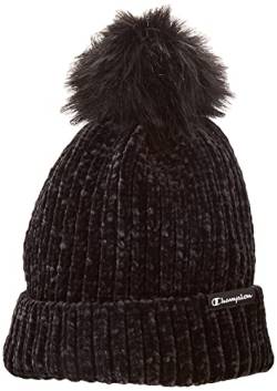 Champion Damen Knit Pom Beanie-Mtze, Schwarz, Einheitsgröße für alle von Champion