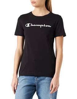 Champion Damen Legacy American Classics Logo Regular S/S T-Shirt, Schwarz, M von Champion