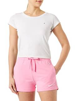 Champion Damen Legacy American Classics Small Logo High Waist Regular Shorts, Hot Pink, M von Champion