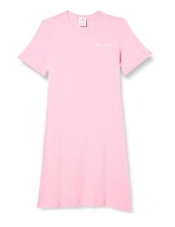 Champion Damen Legacy American Classics Soft Cotton 1x1 Rib Small Logo Slim Kleid, hot pink von Champion