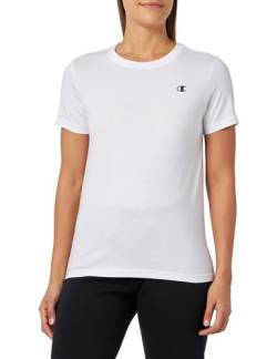 Champion Damen Legacy Basics W-Light Cotton Jersey S-s Regular Crewneck T-Shirt, Weiß, X-Large von Champion