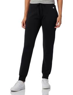 Champion Damen Legacy Basics W-Light Powerblend Fleece Rib Cuff Trainingshose, Schwarz, M von Champion