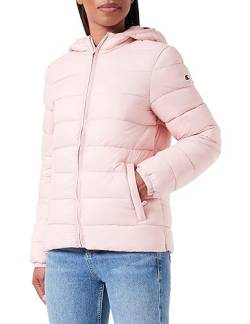 Champion Damen Legacy Outdoor W-Light Nylon W/R Hooded Gepolsterte Jacke, Rosa, L von Champion