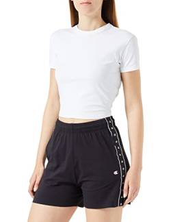 Champion Damen Legacy Tape 2.0 High Waist Shorts, Schwarz, S von Champion