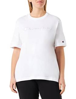Champion Damen Rochester 1919 Logo Crewneck S-s T-Shirt, Weiß, X-Large von Champion