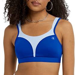 Champion Damen Spot Comfort Full Support Bra Sport-BH, Undurchsichtige, Surfen Sie im Web/Ocean Front Blau, 90C von Champion