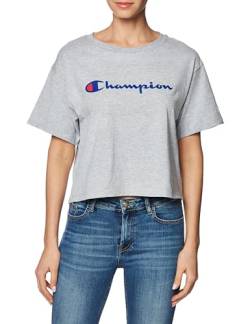 Champion Damen The Cropped Tee T-Shirt, Oxford-grau, Mittel von Champion