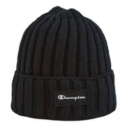 Champion Damen Women Knit Small Logo Beanie-Mtze, Schwarz, Einheitsgröße für alle von Champion