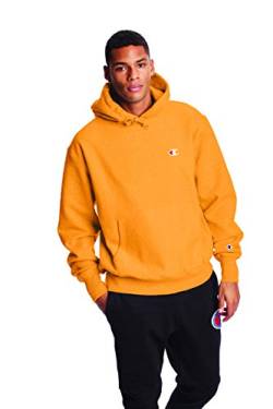 Champion Herren, Reverse Weave Pullover Kapuzen-Sweatshirt, Beste Bequeme Hoodies für Männer, Linke Brust C Hoody, C-Gold, XL von Champion