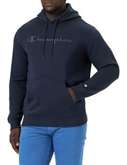 Champion Herren American Classics Fall Fleece Big Logo Hooded Sweatshirt, Blau Ton in Ton, M von Champion