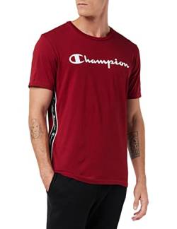 Champion Herren American Tape-Big Logo S-S T-Shirt, Karminrot, S von Champion