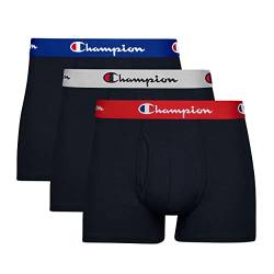 Champion Herren Baumwolle Stretch Trunk 3er-Pack Badehose, Schwarz, XXL von Champion