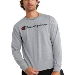 Champion Herren Classic Graphic Long Sleeve Tee T Shirt, Oxford Gray-y06794, M EU von Champion
