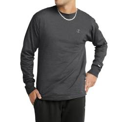 Champion Herren Classic Jersey Long Sleeve T-Shirt, Dunkelgrau, Groß von Champion