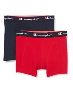 Champion Herren Core x2 Retroshorts, Marineblau & Rot, XS (2er Pack) von Champion