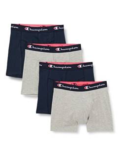 Champion Herren Core x4 Retroshorts, Marineblau & Hellgrau Meliert, XXL (4er Pack) von Champion