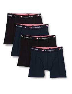 Champion Herren Core x4 Retroshorts, Marineblau & Schwarz, S (4er Pack) von Champion