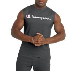 Champion Herren Graphic Jersey Muscle Hemd, Granit-Skript, L von Champion