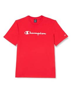 Champion Herren Legacy American Classics Logo S/S T-Shirt, Intensives Rot, Medium von Champion