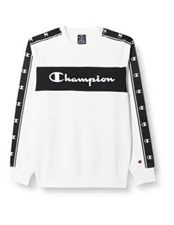 Champion Herren Legacy American Tape Heavy Powerblend Terry Color Block Crewneck Sweatshirt, Weiß, S von Champion