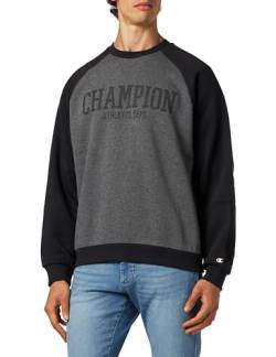 Champion Herren Legacy Athletics Poly-Fleece Crewneck Sweatshirt, Grafito Melange/Grigio Vulcano, L von Champion