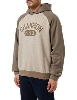 Champion Herren Legacy Athletics-Poly-Fleece Hooded Sweatshirt, Marrone Funghi Melange/Cioccolato, XXL von Champion