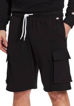 Champion Herren Legacy Authentic Pants Powerblend Terry Cargo Bermuda Shorts, Schwarz, S von Champion