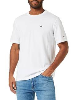 Champion Herren Legacy Basics-S-s Crewneck T-Shirt, Bianco, Medium von Champion