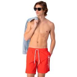 Champion Herren Legacy Beachshorts Ac Logo Badehose, Intensives Rot, X-Large von Champion