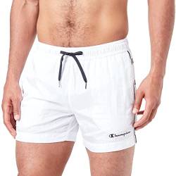 Champion Herren Legacy Beachshorts American Tape Badehose, Weiß, L von Champion