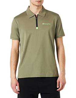 Champion Herren Legacy Gallery Polyester Knit Active All Day Zip Polo Shirt, Verde Canna di Fucile, L von Champion
