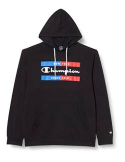 Champion Herren Legacy Graphic Shop Authentic Powerblend Terry Box Logo Kapuzenpullover, Schwarz, M von Champion